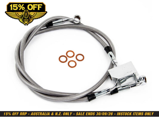 Replacement +3in. Extension Brake Line. Fits Softail 2000-2006.