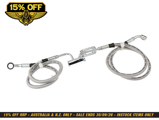 Replacement +3in. Extension Brake Line. Fits Softail 2007-2010.