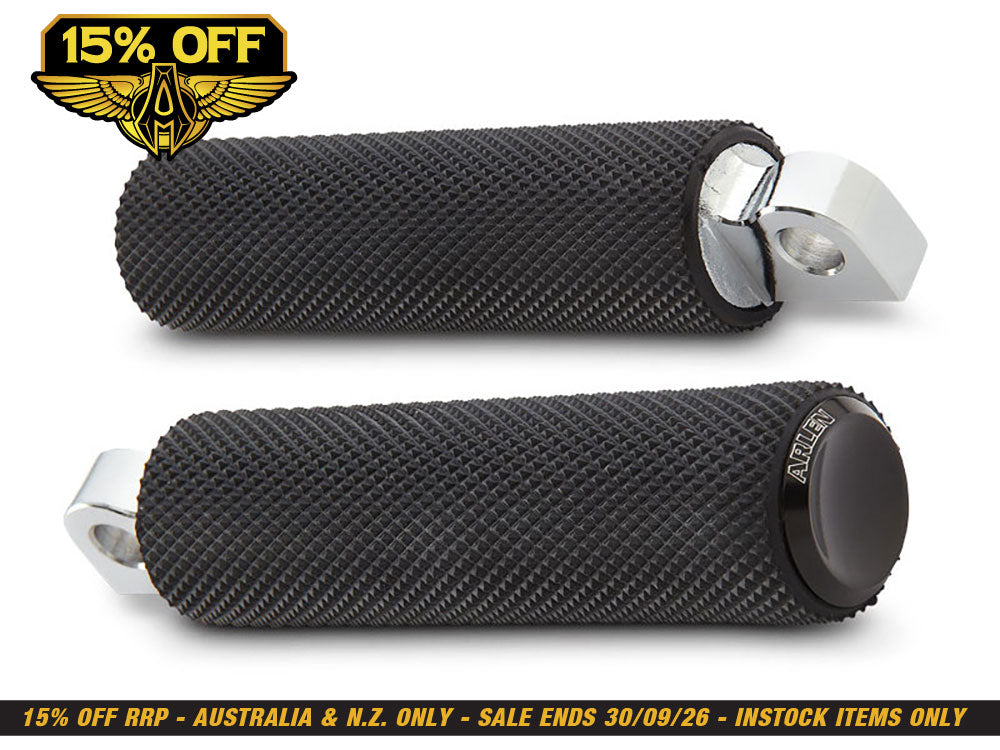 Knurled Fusion Footpegs - Black.