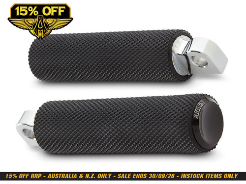 Knurled Fusion Footpegs - Black.