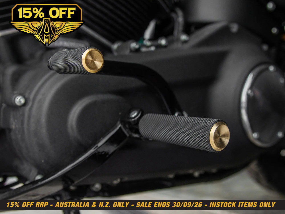 Knurled Fusion Footpegs - Brass