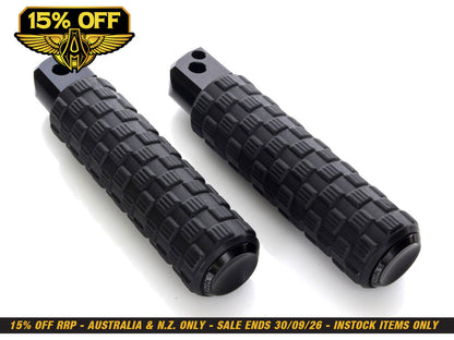 Air Trax Footpegs - Black. Fits Softail 2018up Rear Passenger
