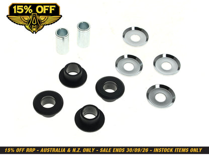Heavy Duty Polyurethane Handlebar Damper Kit - Chrome. Fits Touring 1984up.