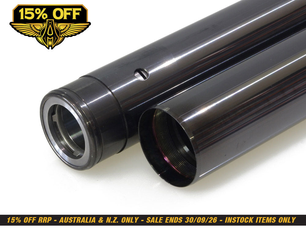 Fork Tubes - Black. Stock Length. Fits Softail 2018up.
