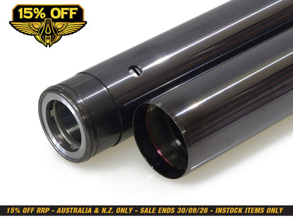 Fork Tubes - Black. Stock Length. Fits Softail 2018up.