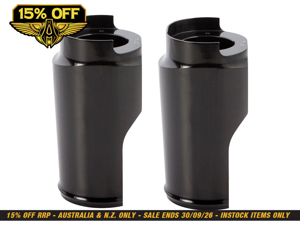 Smooth Fat Fork Boots - Black. Fits Touring 2014up.