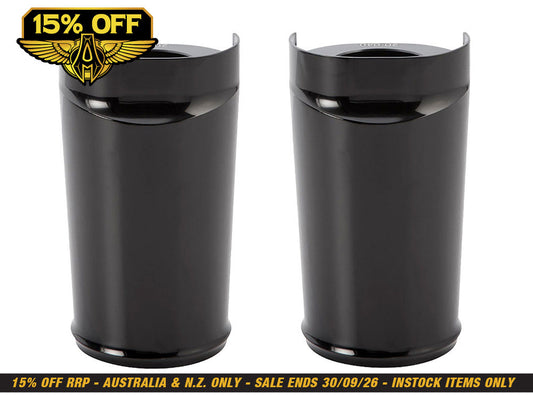 Smooth Fat Fork Boots - Black. Fits Touring 2014up.