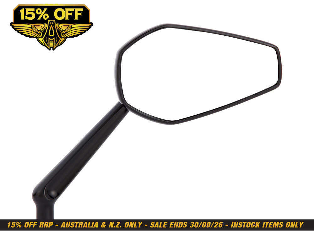 Mini Stocker Forged Mirror - Black. Fits Left.