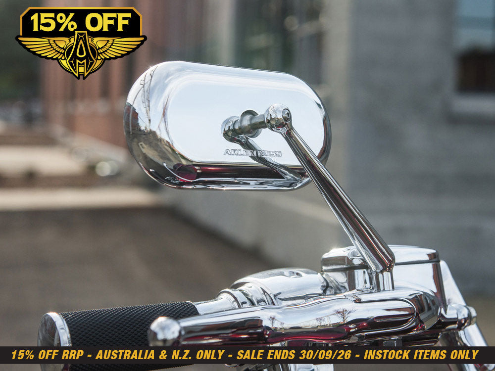 Forged Oval Mirror - Chrome. Fits Left.