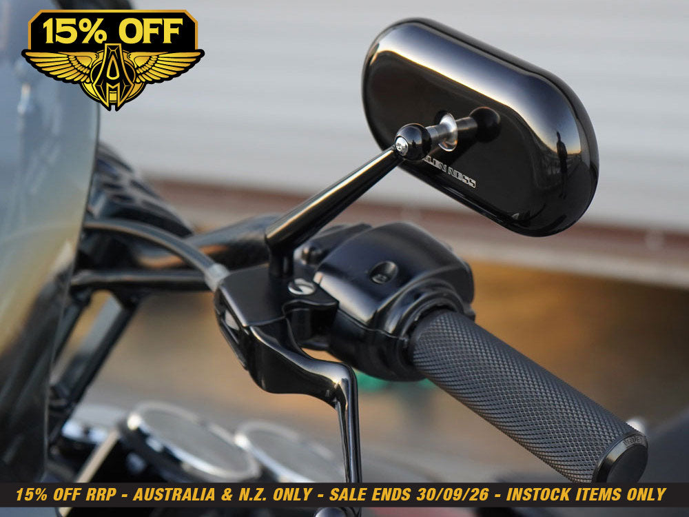 Forged Oval Mirror - Black. Fits Right.
