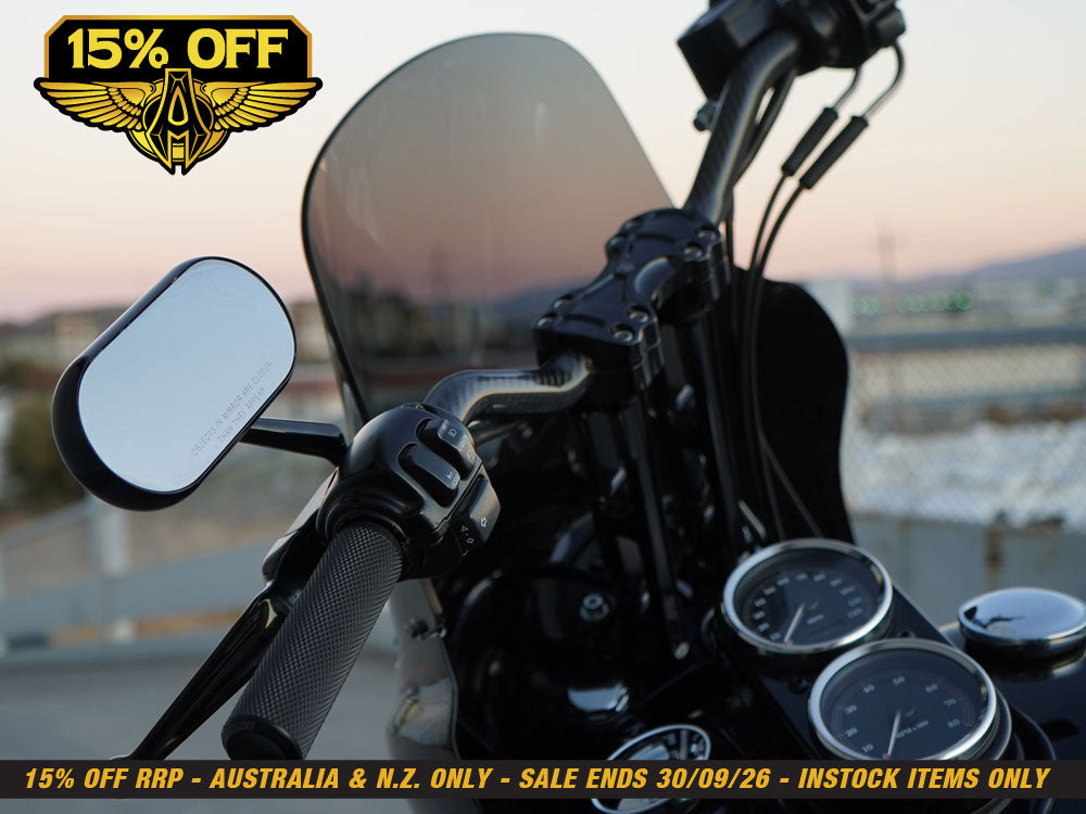 Forged Oval Mirror - Black. Fits Right.