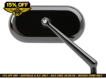 Forged Oval Mirror - Black. Fits Right.