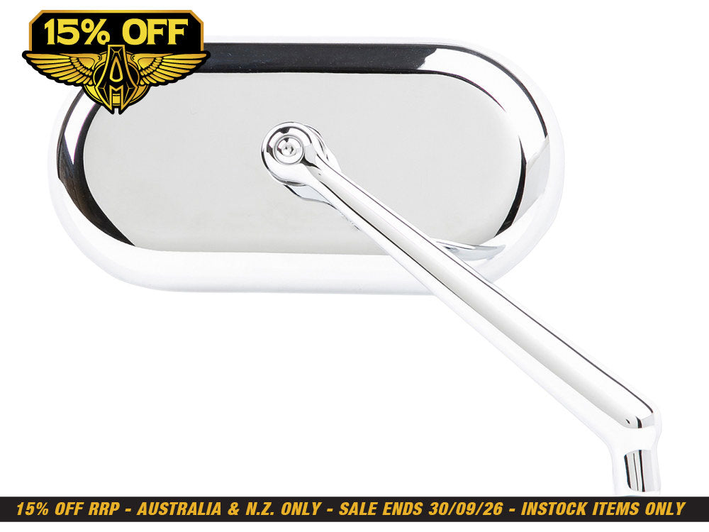 Forged Oval Mirror - Chrome. Fits Right.