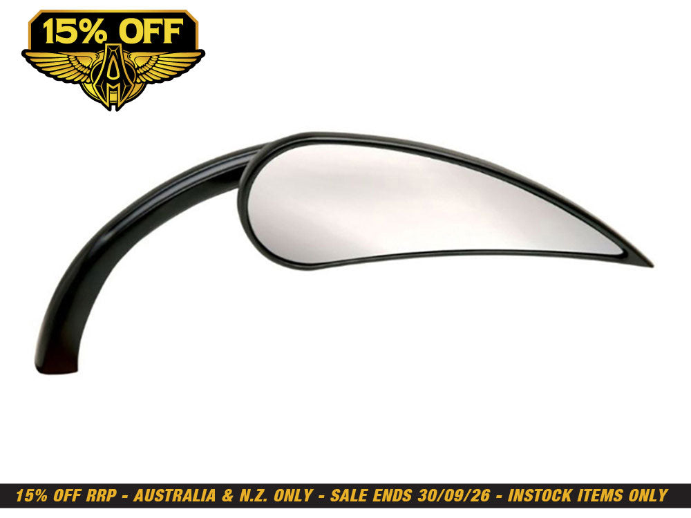 Rad II Teardrop Mirror - Black. Fits Right.