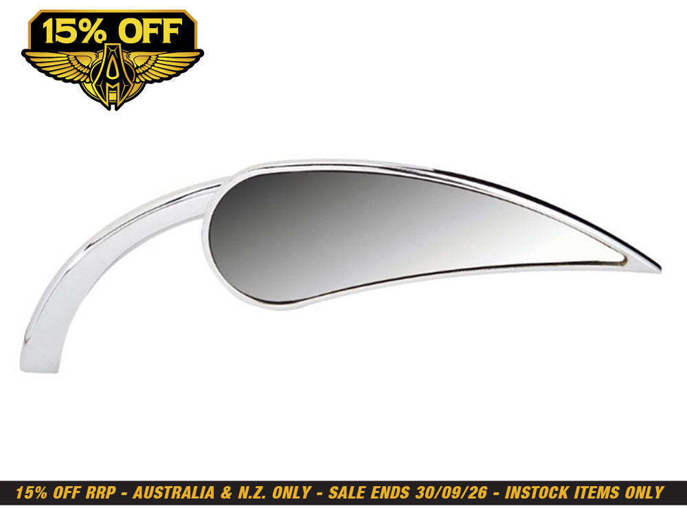 Rad II Teardrop Mirror - Chrome. Fits Right.