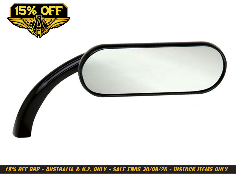 Mini Oval Mirror - Black. Fits Right.