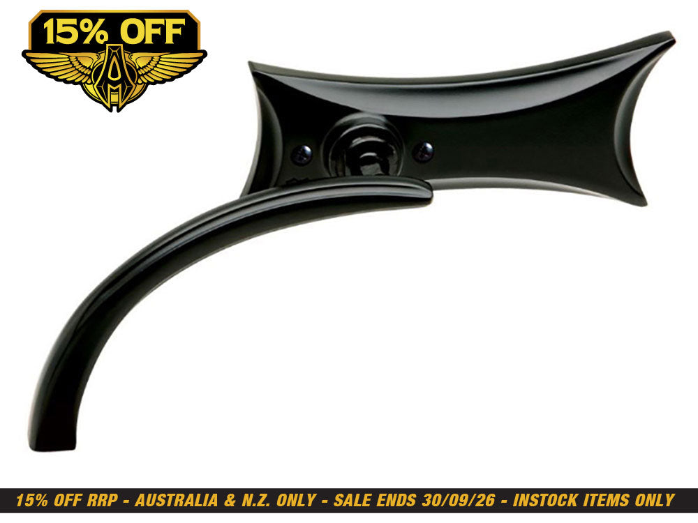 Four Point Mirror - Black. Fits Left.