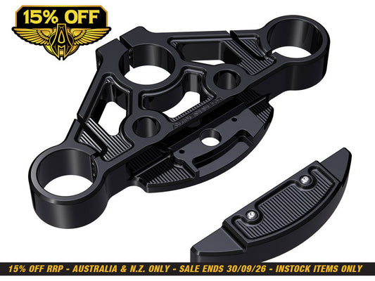 Method Top Triple Tree - Black. Fits Road Glide 2015-2023