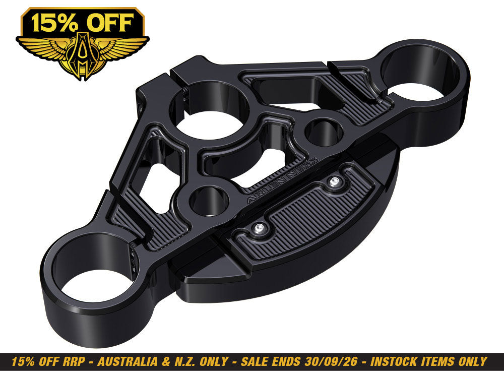 Method Top Triple Tree - Black. Fits Road Glide 2015-2023