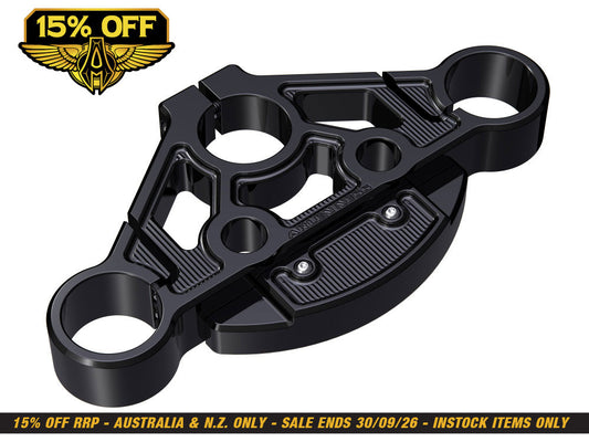 Method Top Triple Tree - Black. Fits Road Glide 2015-2023