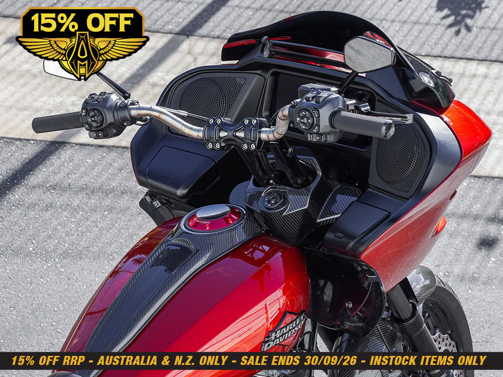 Carbon Fork Cover - Gloss Finish. Fits Road Glide 2024up