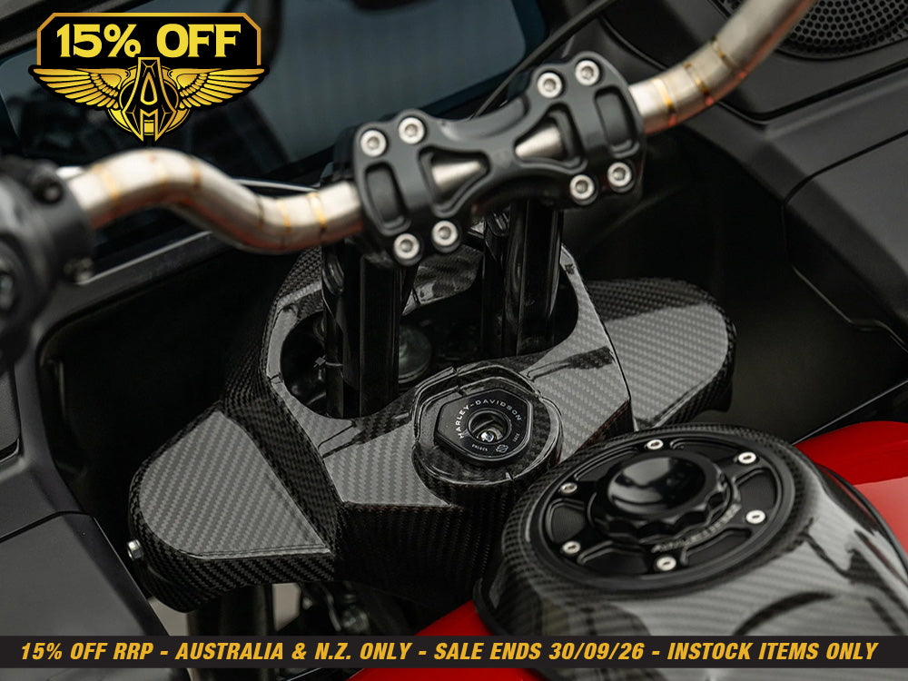 Carbon Fork Cover - Gloss Finish. Fits Road Glide 2024up