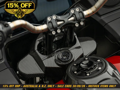 Carbon Fork Cover - Gloss Finish. Fits Road Glide 2024up
