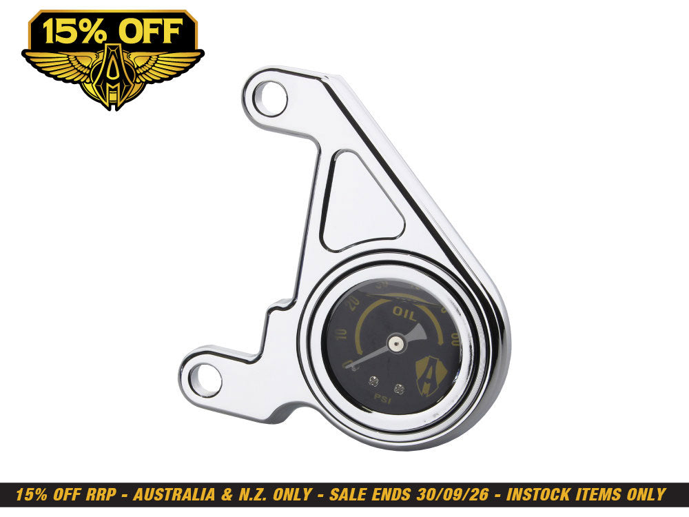 Oil Pressure Gauge - Chrome. Fits Twin Cam 1999-2017.