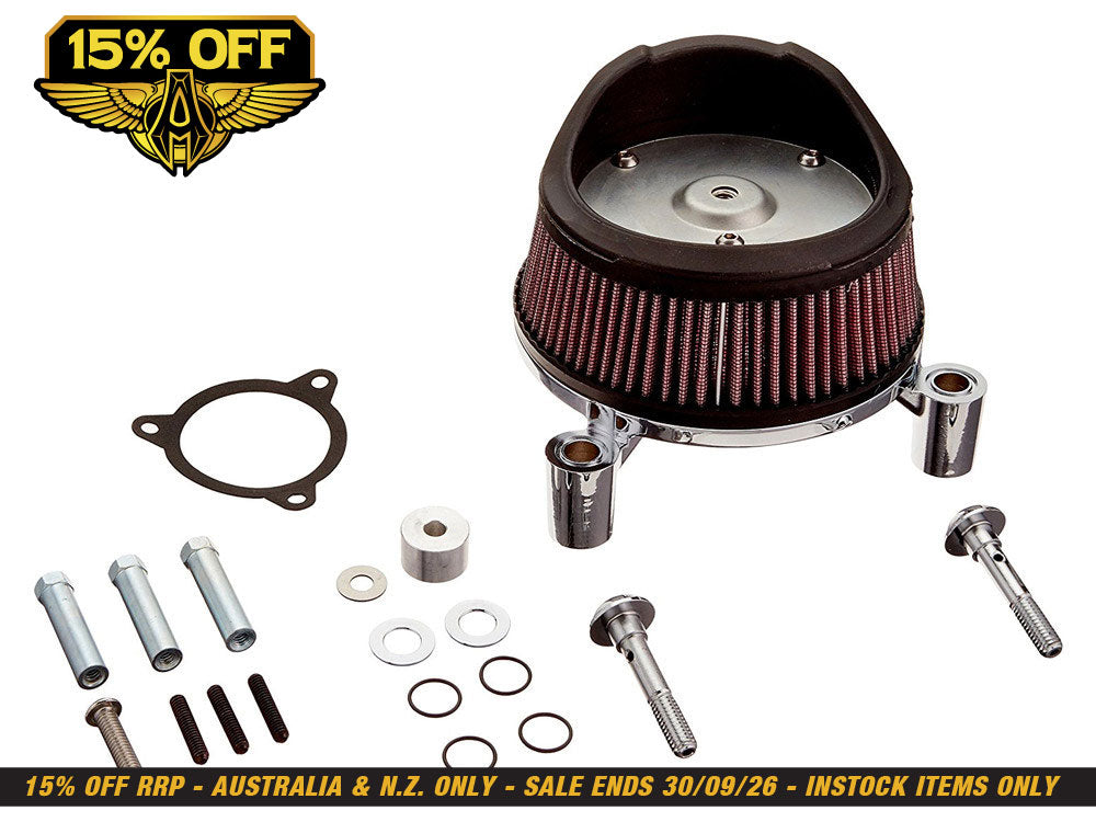 Stage 1 Big Sucker Air Cleaner Kit - Chrome. Fits Touring 2014-2016 with Throttle-by-Wire.