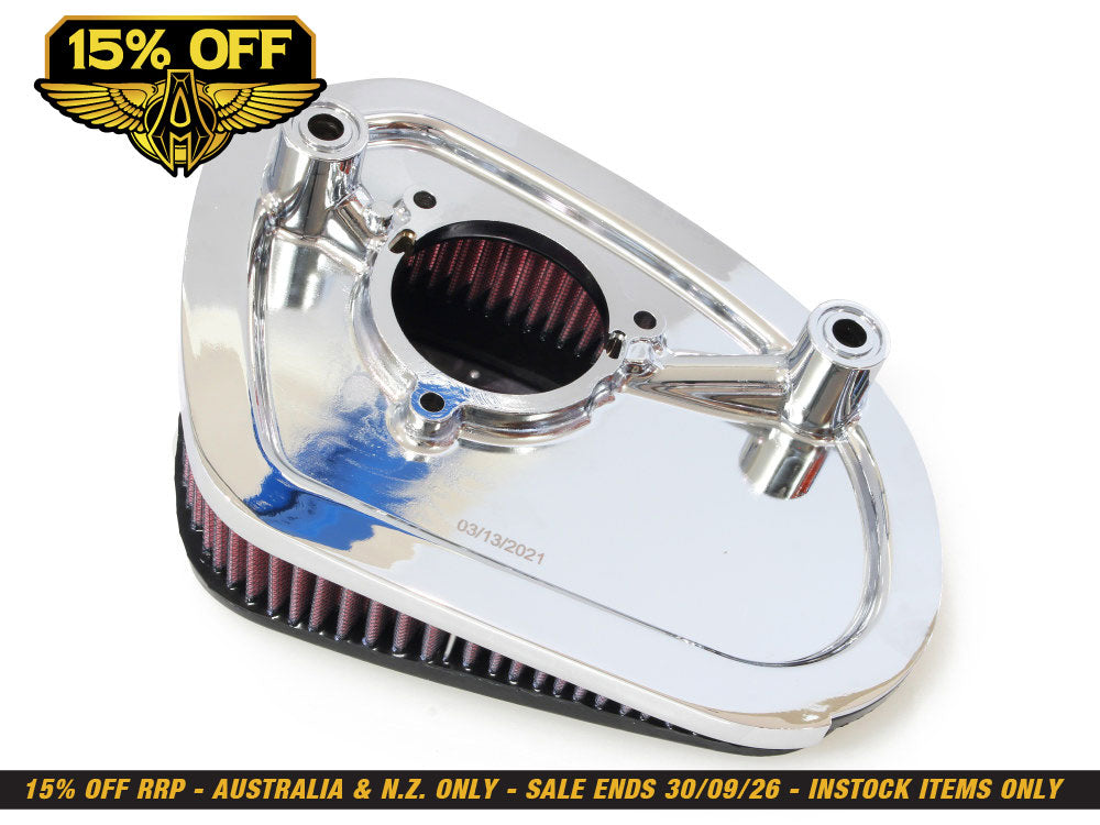 Stage 1 Big Sucker Air Cleaner Kit - Chrome. Fits Touring 2017-2023