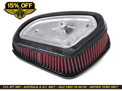 Stage 1 Big Sucker Air Cleaner Kit - Black. Fits Touring 2017-2023