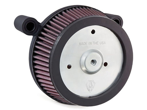 Stage 1 Big Sucker Air Cleaner Kit - Black. Fits Sportster 1988-2021 with EFI or CV Carburettor. Requires Round Air Cleaner Cover.