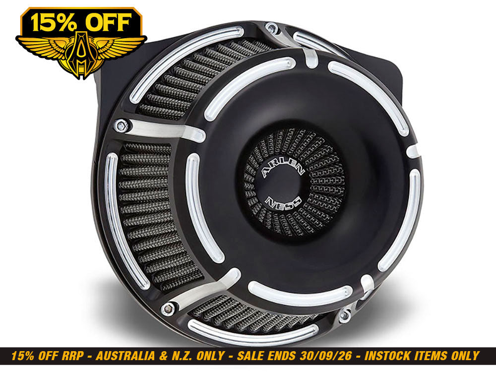 Slot Track Air Cleaner Kit - Black. Fits Sportster 1988-2021.