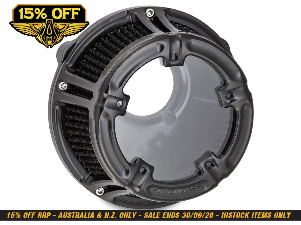 Method Clear Air Cleaner Kit - Black Anodized. Fits Touring 2017-2024 & Softail 2018-2024