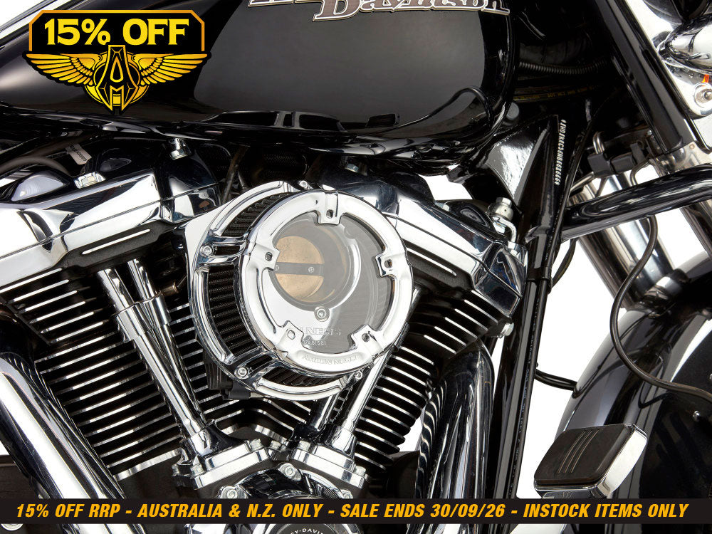 Method Clear Air Cleaner Kit - Chrome. Fits Touring 2017-2024 & Softail 2018-2024