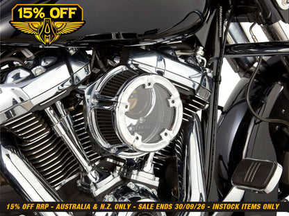 Method Clear Air Cleaner Kit - Chrome. Fits Touring 2017-2024 & Softail 2018-2024