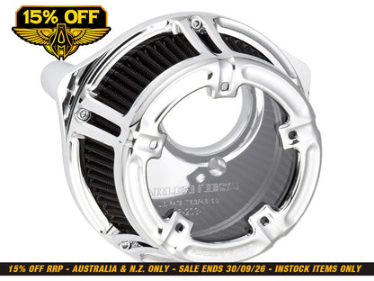 Method Clear Air Cleaner Kit - Chrome. Fits Touring 2017-2024 & Softail 2018-2024