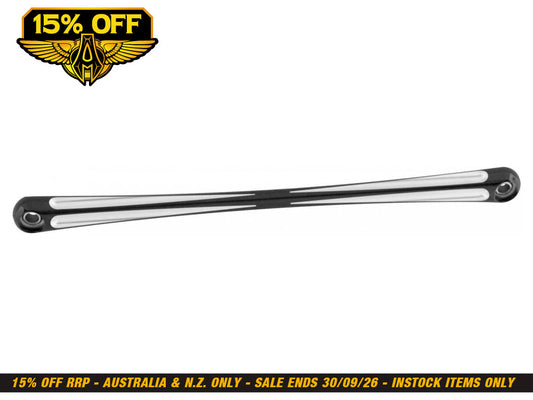 Round Deep Cut Shift Linkage Rod - Black. Fits Softail 1986up, Touring 1980up & Dyna Wide Glide 1993-2003