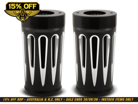 Deep Cut Fork Boots - Black. Fits Touring 2014up.