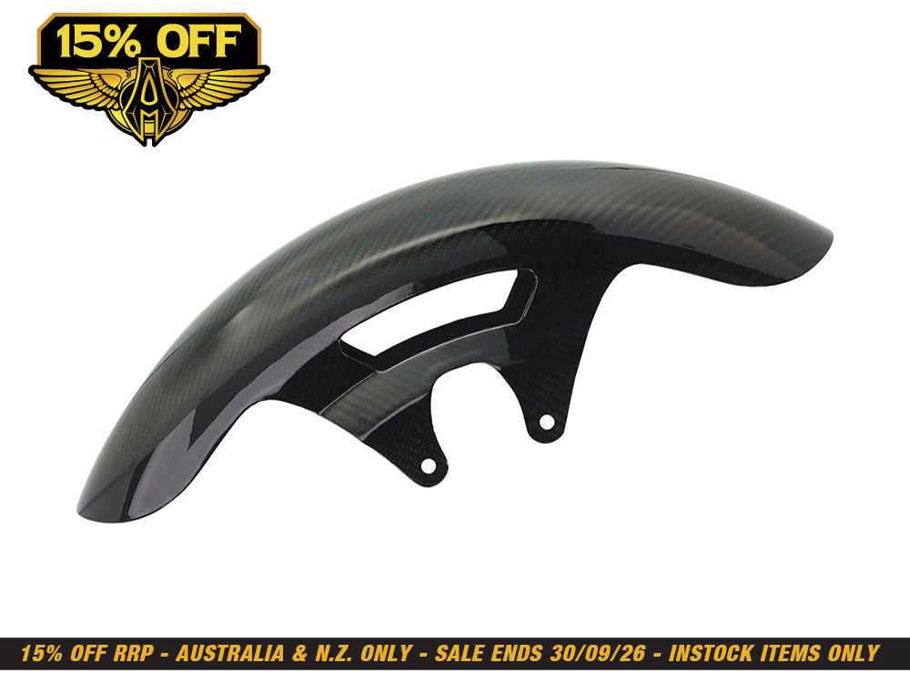 Cafe Front Fender - Carbon Fibre. Fits Most Touring 2014-2024 with 19in. Front Wheel.