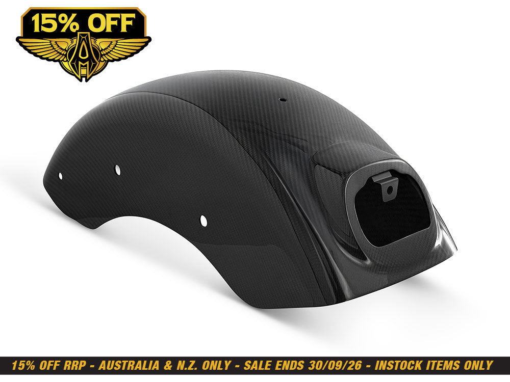 Carbon Rear Fender - Gloss Finish. Fits Softail Low Rider 2018-2020, Low Rider S 2020up & Low Rider ST 2022up