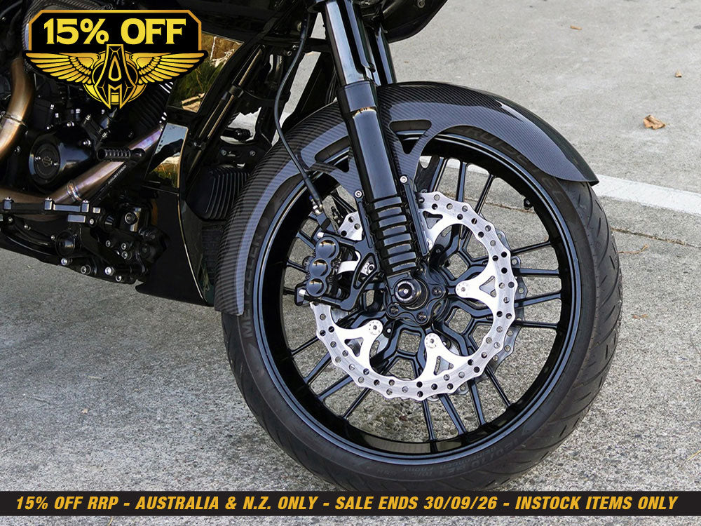 Carbon Wrapper Front Fender. Fits Most Touring 2014-2023 with 21in. Front Wheel