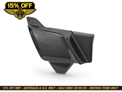 Carbon Side Covers - Gloss Finish. Fits CVO Touring 2023up, Street Glide & Road Glide 2024up, Touring 2025up
