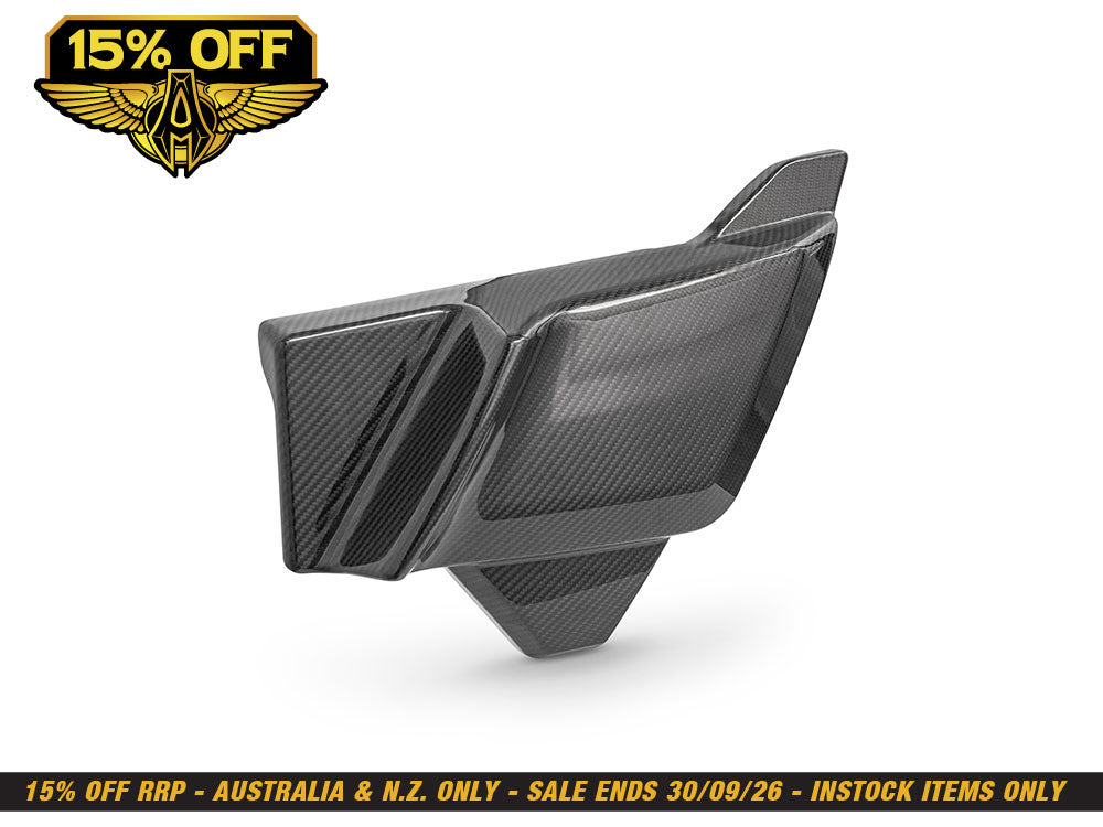 Carbon Side Covers - Gloss Finish. Fits CVO Touring 2023up, Street Glide & Road Glide 2024up, Touring 2025up
