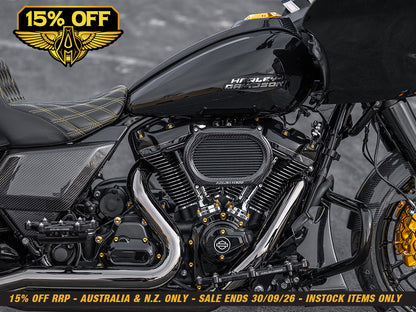 Carbon Side Covers - Gloss Finish. Fits CVO Touring 2023up, Street Glide & Road Glide 2024up, Touring 2025up