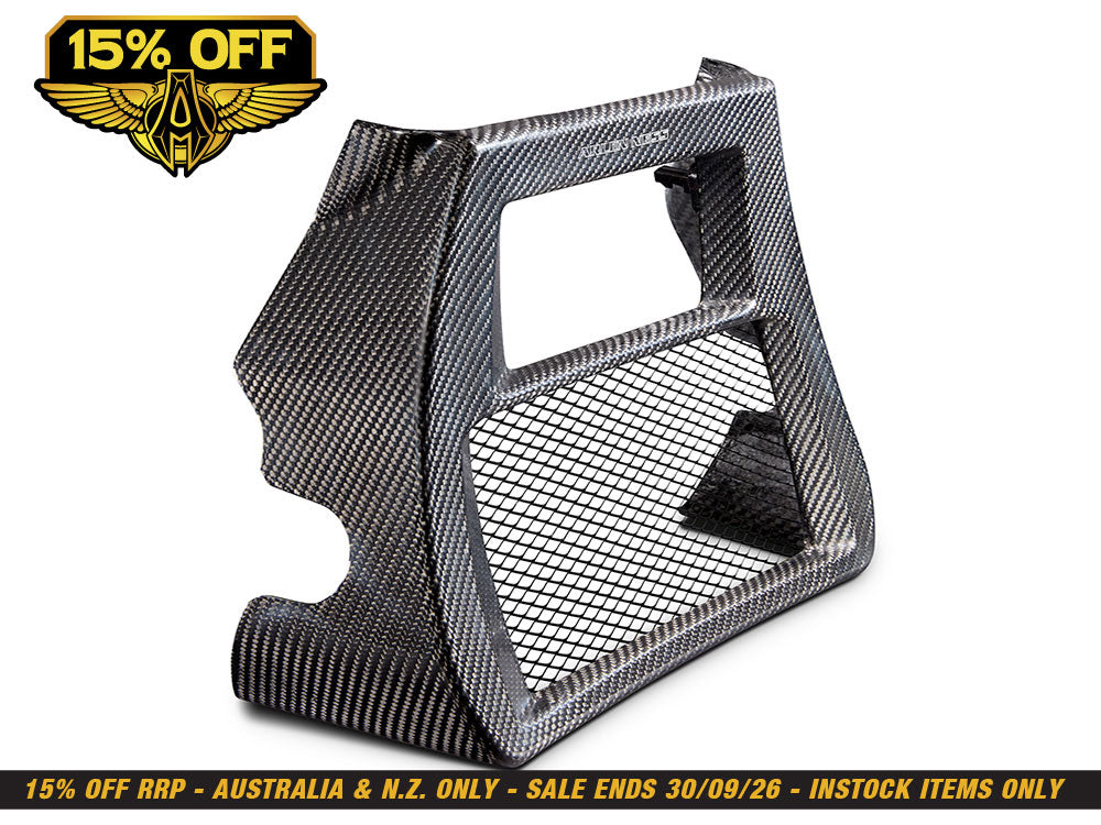 Carbon Radiator Cover - Gloss. Fits CVO Touring 2023up & Street Glide & Road Glide 2024up