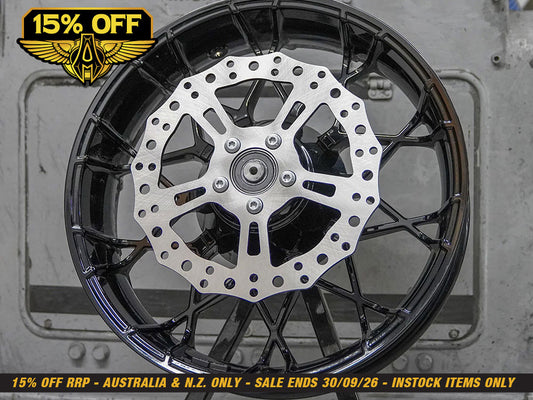 11.8in. Rear Jagged Stainless Steel Disc Rotor. Fits Touring 2008up