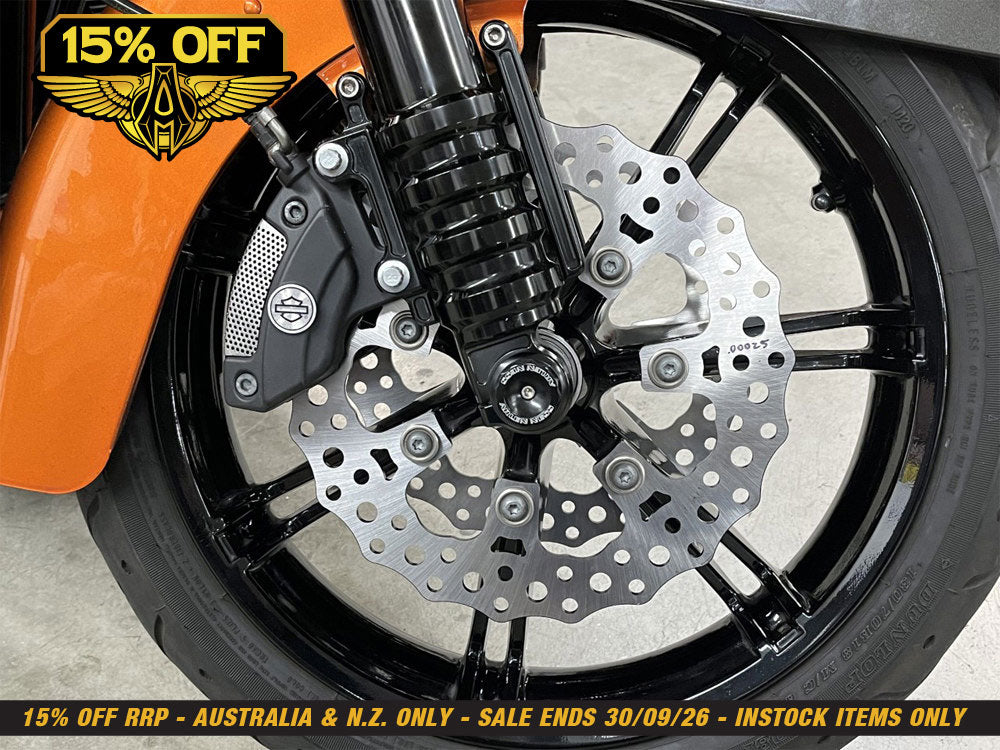 11.8in. Front Jagged Disc Rotor - Stainless Steel. Fits Touring 'Limited' Models 2020-2023 with OEM Wheel.