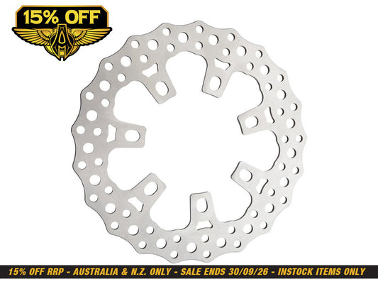 11.8in. Front Jagged Disc Rotor - Stainless Steel. Fits Touring 'Limited' Models 2020-2023 with OEM Wheel.