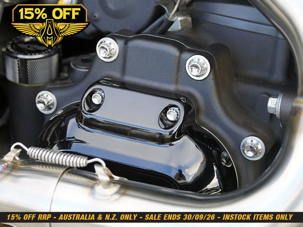 Titanium 12-Point Transmission Side Cover Bolt Kit - Polished. Fits Touring 2024up & Softail 2025up